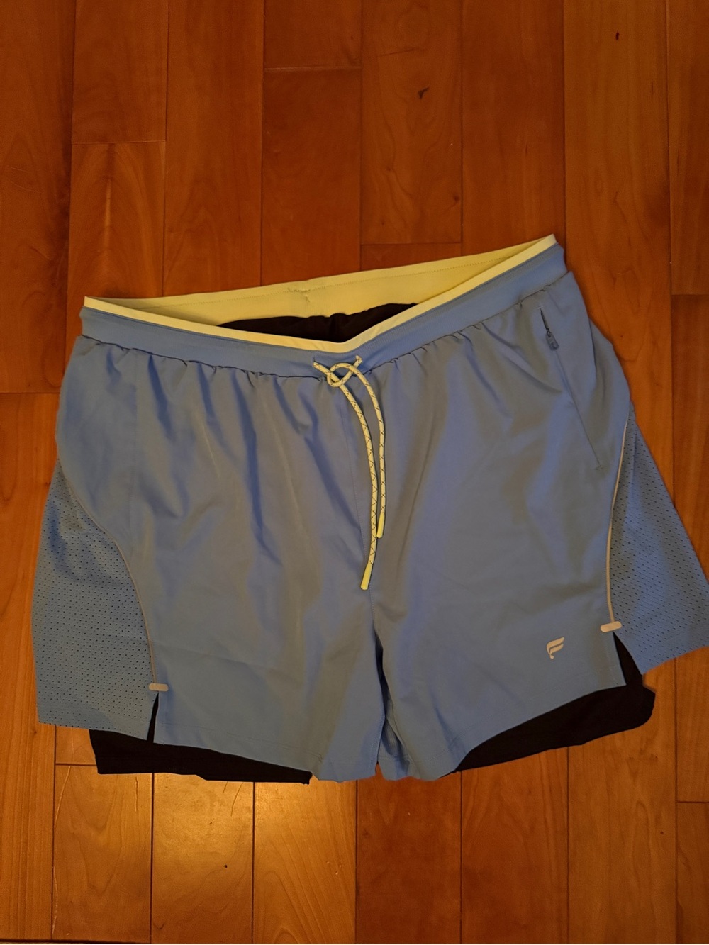 Fila Light Blue Men's Athletic Running Shorts with Inner Liner